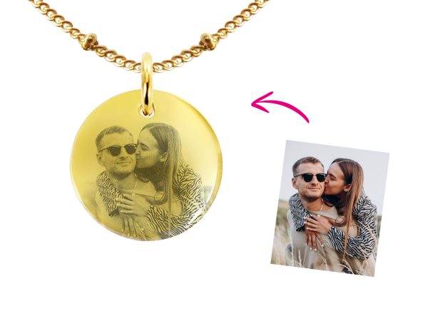 COLIMED20-GOLD2.jpg Collier maille fantaisie interball médaille 20 mm à personnaliser avec photo