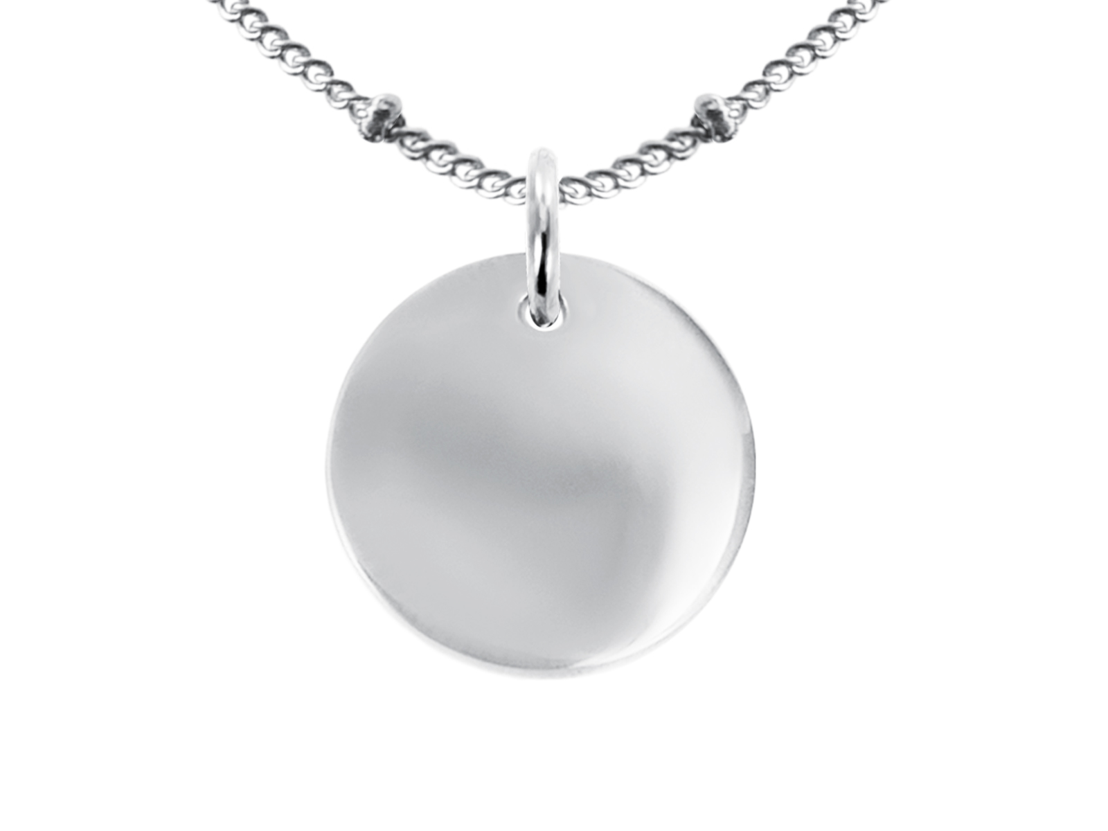 Collier maille boule alternée médaille à personnaliser