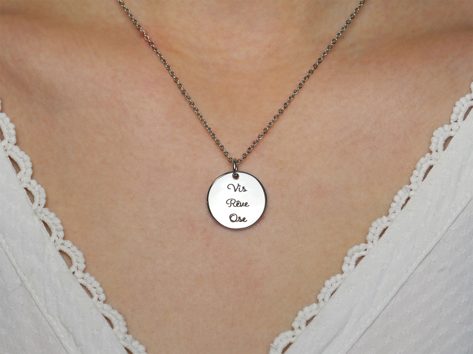 Collier médaille à personnaliser