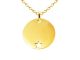 Collier acier doré médaille étoile à personnaliser