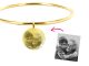 Bracelet jonc médaille 20mm acier à personnaliser avec photo