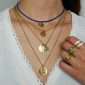 Collier acier doré médaille étoile à personnaliser
