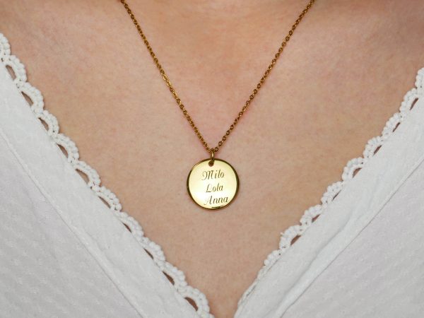 Collier médaille à personnaliser