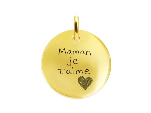 Pendentif acier médaille 20mm à personnaliser avec photo