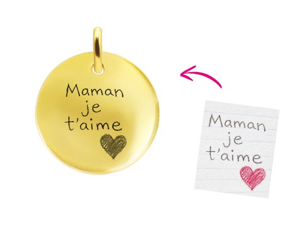 Pendentif acier médaille 20mm à personnaliser avec photo