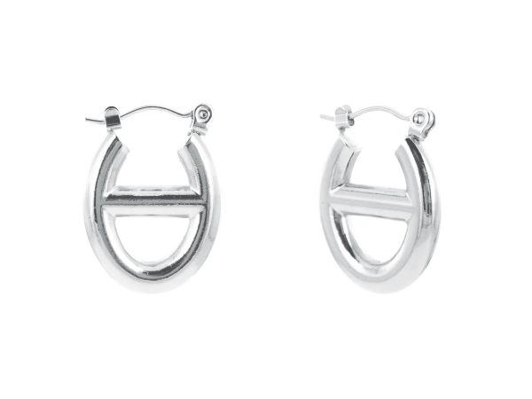 Créoles maille marine en acier inoxydable argenté