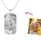 Collier plaque militaire acier à personnaliser avec photo