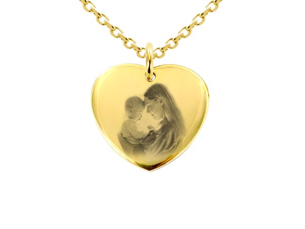 Collier coeur 20mm à personnaliser avec photo