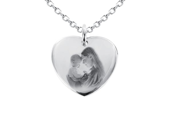 Collier coeur 20mm à personnaliser avec photo