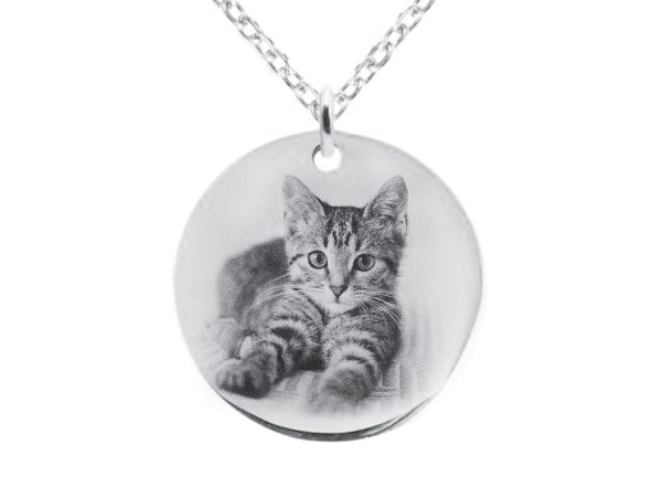 Collier médaille 30 mm à personnaliser avec photo