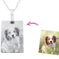 Collier plaque acier argenté à personnaliser avec photo