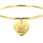 Bracelet jonc coeur acier à personnaliser avec photo
