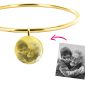 Bracelet jonc médaille 20mm acier à personnaliser avec photo