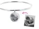 Bracelet jonc médaille 20mm acier à personnaliser avec photo