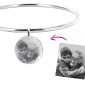 Bracelet jonc médaille 20mm acier à personnaliser avec photo