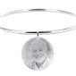 Bracelet jonc médaille 30mm acier à personnaliser avec photo