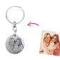 Porte-clés médaille 30mm acier à personnaliser avec photo