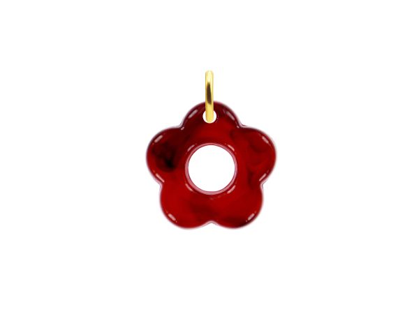 Pendentif fleur acrylique coloré