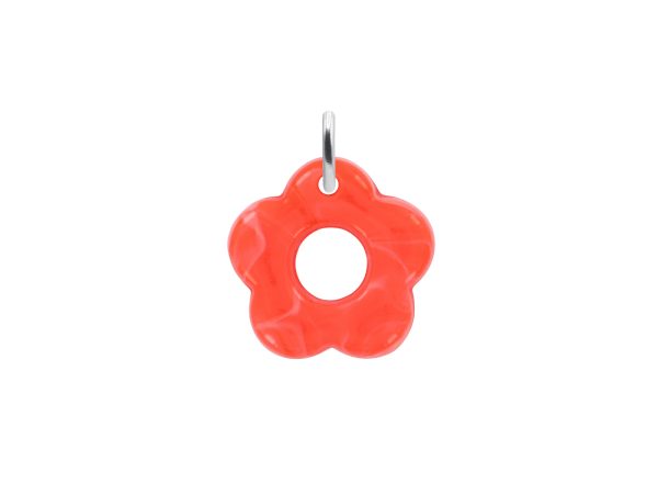 Pendentif fleur acrylique coloré
