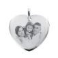Pendentif coeur acier à personnaliser avec photo