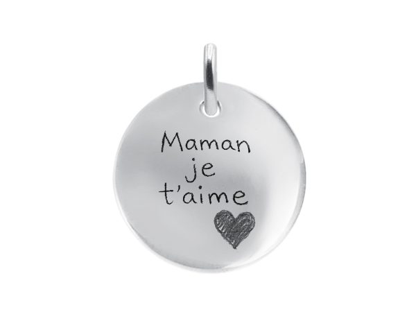 Pendentif acier médaille 20mm à personnaliser avec photo