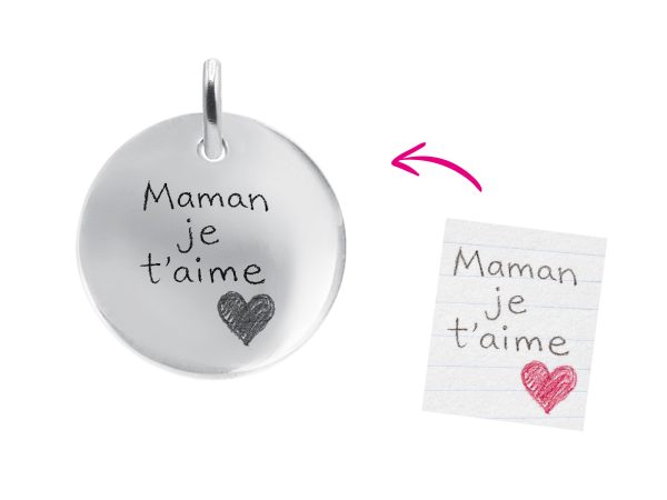 Pendentif acier médaille 20mm à personnaliser avec photo