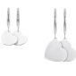 Créoles cœur en acier inoxydable argenté