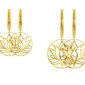 Créoles fleur de lotus en acier inoxydable doré