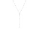 Collier cravate croix en acier inoxydable argenté