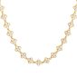 Collier trèfle 4 feuilles cristaux fantaisie en acier inoxydable doré