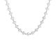 Collier trèfle 4 feuilles cristaux fantaisie en acier inoxydable argenté