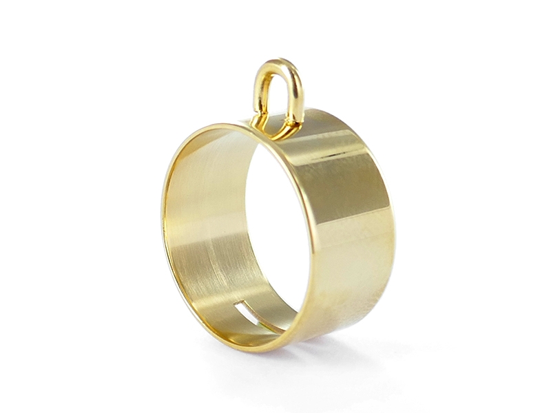 Elément de montage : Bague support acier doré à personnaliser
