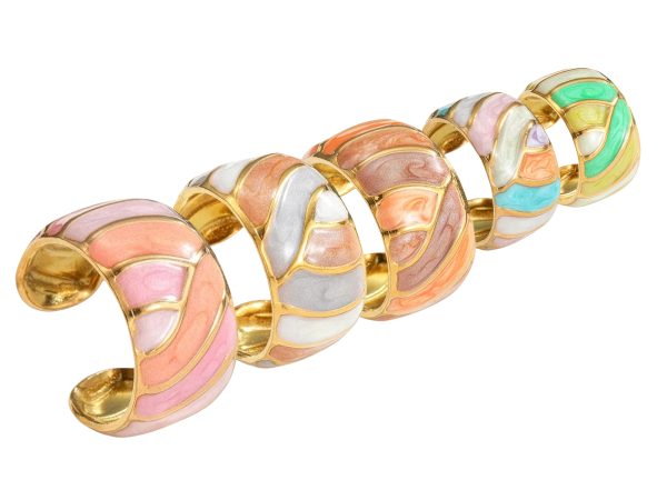 Bague ajustable bohème en émail coloré en acier inoxydable doré