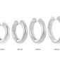 Créoles en acier inoxydable argenté | Largeur: 5mm