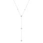 Collier cravate étoiles polaires en acier inoxydable argenté