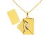Collier chaîne maille forçat enveloppe "message secret" à personnaliser en acier inoxydable argenté