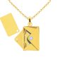 Collier chaîne maille forçat enveloppe "message secret" à personnaliser en acier inoxydable argenté