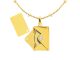 Collier chaîne maille boule alternée enveloppe "message secret" à personnaliser en acier inoxydable doré