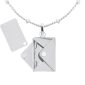 Collier chaîne maille boule alternée enveloppe "message secret" à personnaliser en acier inoxydable argenté