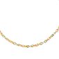 Collier maille ovalisée colorée en acier inoxydable doré