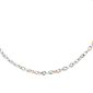 Collier maille ovalisée colorée en acier inoxydable argenté