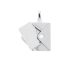 Pendentif enveloppe "message secret" à personnaliser en acier inoxydable argenté