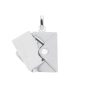 Pendentif enveloppe "message secret" à personnaliser en acier inoxydable argenté