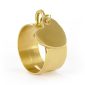 Bague acier charm's petit coeur à personnaliser doré