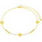 Bracelet fleurs en acier inoxydable doré