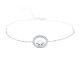Bracelet étoile nacre et cercle oxydes de zirconium en acier inoxydable argenté