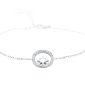 Bracelet étoile nacre et cercle oxydes de zirconium en acier inoxydable argenté