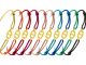 Bracelet ajustable cordon pailleté avec pendentif maille marine en acier inoxydable doré