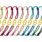 Bracelet ajustable cordon pailleté avec pendentif maille marine en acier inoxydable doré