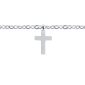 Bracelet chaînette agrémenté d'une pampille croix en acier inoxydable argenté